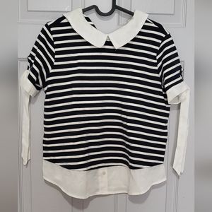 Blue and white dress shirt